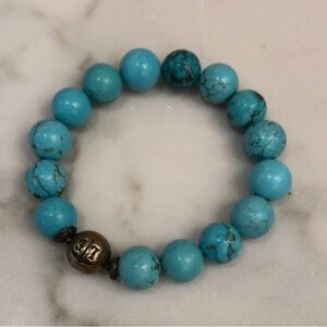 🔥Anthropologie - Turquoise Beaded Stretch Bracelet